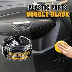 Limpiador de molduras restaurador interior coche crema renovación plástico doble brillo negro - Imagen 1 de 9