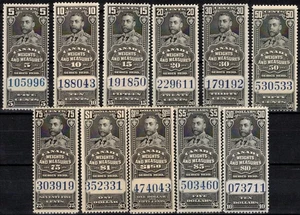 CANADA – 1930- WEIGHTS & MEASURES REVENUE STAMPS- -VF** - Bild 1 von 1