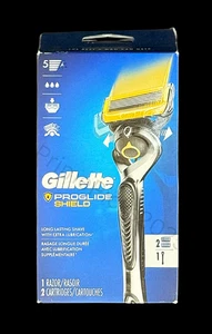 ๐ช Gillette ProGlide Shield Razor + 2 Cartridges ๐ New Sealed Packaging - Picture 1 of 3