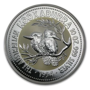1994 Australia 10 oz Silver Kookaburra BU - Picture 1 of 2