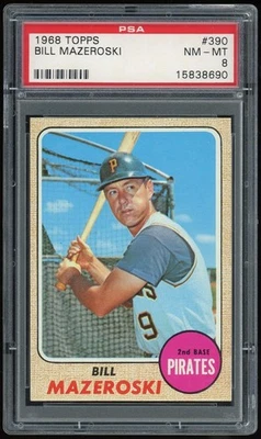 1968 Topps #390 Bill Mazeroski PSA 8 *8690 - Image 1 of 2