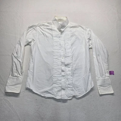 Joseph Feiss Solid White Tuxedo Shirt Button Up Long Sleeve Adult Men 16.5 36/37 - Image 1 of 4