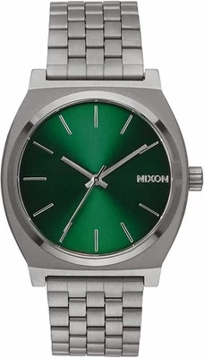 Nixon Time Teller A045-2458 Men's 37mm Quartz  Gunmetal / Green Sunray 100M WR - Image 1 of 3