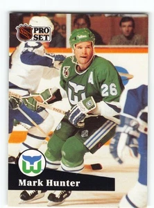 Mark Hunter 1991 Hartford Whalers NHL Card - Picture 1 of 2