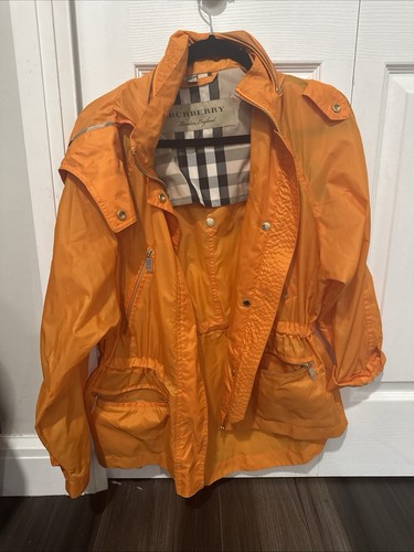 Impermeabile donna Burberry arancione con cappello taglia 4