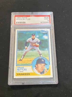 Graig Nettles 1983 topps #635 psa 9 - Image 1 of 2