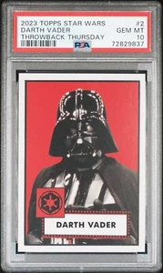 2023 Topps Throwback Thursday Star Wars #2 Darth Vader PSA 10 EDELSTEINE NEUWERTIG - Bild 1 von 2