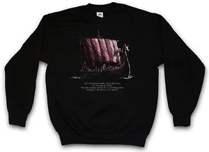 VIKING SHIP II SWEATSHIRT PULLOVER Vikings Schiff Wikinger Langboot Drachenboot - Picture 1 of 2
