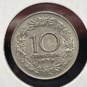 1929 AUSTRIA 10 GROSCHEN F2168 - Picture 1 of 2