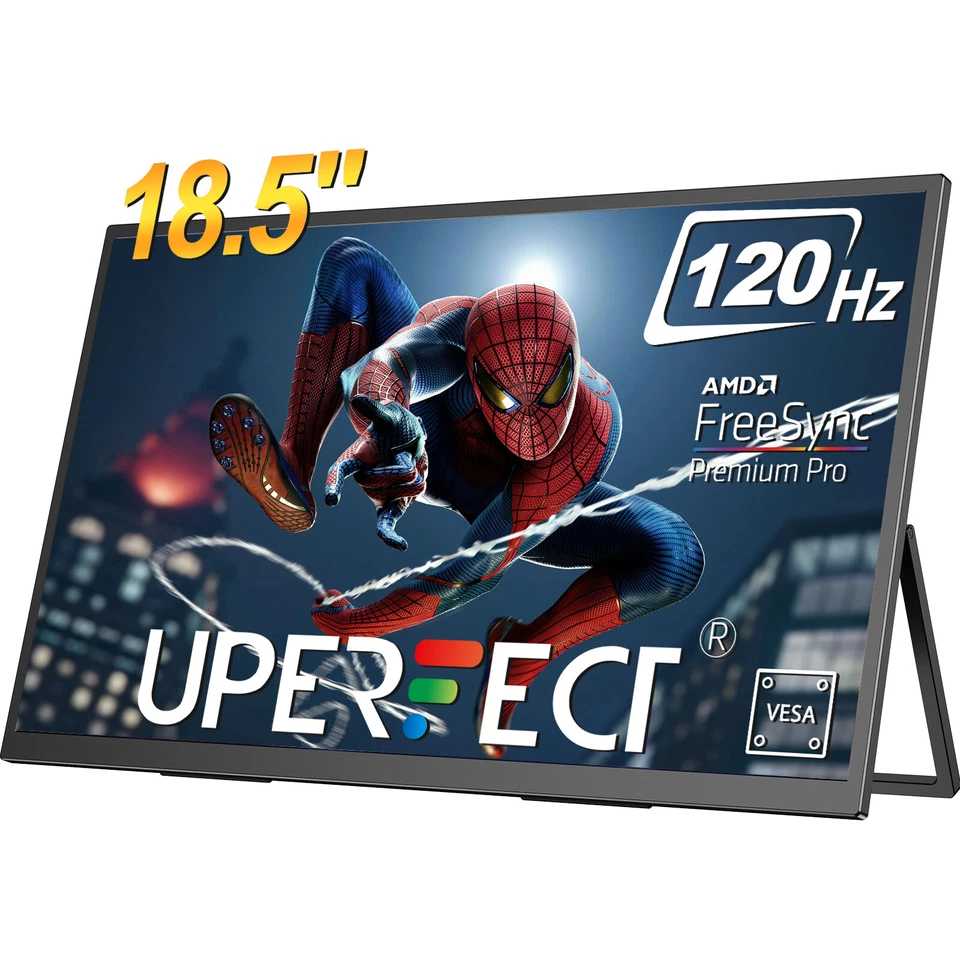 UPERFECT 18.5" 120Hz Gaming Monitor USB-C Portable Monitor Display 1920x1080