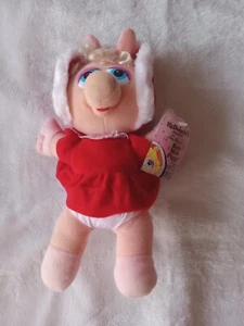 1987 Vintage Muppet Babies McDonalds Christmas Plush, Baby Miss Piggy - Picture 1 of 10