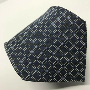 Ralph Lauren 56L Herren Seidenkrawatte Marineblau Weiß Geometrisch Krawatte Hergestellt in den USA - Bild 1 von 4