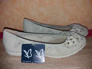 Flippige CAPRICE Ballerina Slipper NEU Gr. 41 creme & Veloursleder super weich - Bild 1 von 5