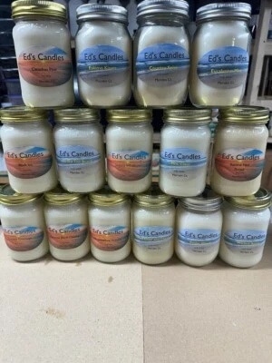 16oz Jar candle, Highly Scented Soy Wax Hand Poured. Made To Order - Image 1 of 3