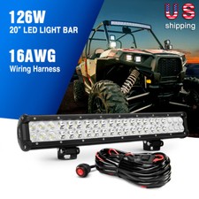 Nilight 20 Inch 126w Spot Flood Combo LED Light Bar Work off Road Lights Driving