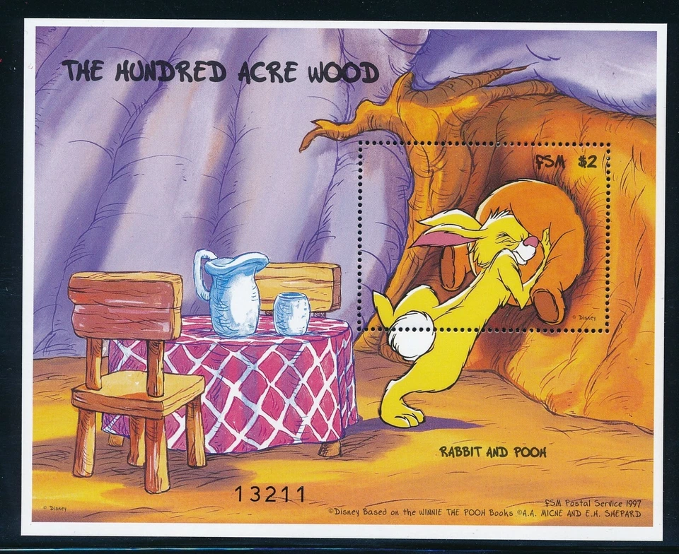 Disney Micronesia - MNH Sheet Winnie the Pooh & Rabbit (1997) - Image 1 of 1