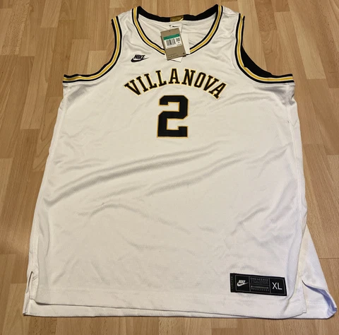 New Mens Nike Villanova Wildcats Basketball Jersey Retro White Size XL #2 Cover