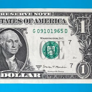 September 10, 1965 / 9 October 1965 (G 09101965 D) BIRTHDAY $1 One Dollar Bill - Picture 1 of 4