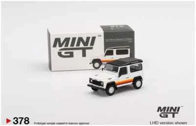 Mini GT MGT00378LHD Land Rover Defender 90 Wagon White Die Cast 1/64 - Immagine 1 di 4