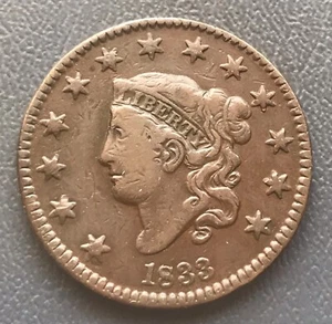 1833 großer Cent, ss, sehr schön - Bild 1 von 4