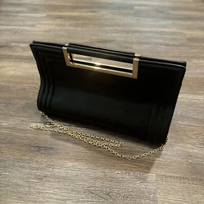 Melie Bianco Sophisticated Modern Black Faux Leather Purse Handbag  Cute - Image 1 of 4