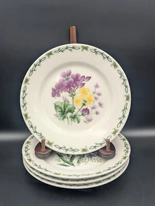 Vintage Thomson Pottery Floral Garden Salad Plates 4 - Picture 1 of 17