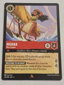 Disney Lorcana - Moana - Born Leader 116/204 - NON Foil Into the Inklands - Picture 1 of 10
