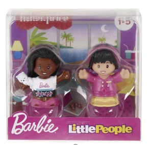 Barbie Sleepover Figure Set by Fisher-Price Little People 2-Pack New with Box - Picture 1 of 3