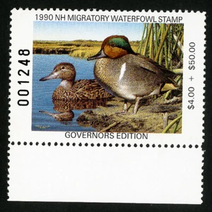 US Duck New Hampshire Stamps # 8b XF Governors edition OG NH Scott Value $62.50 - Picture 1 of 1