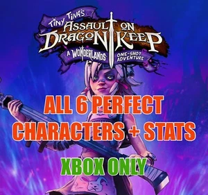 Tiny Tinas One Shot Adventure All 6 Perfect Characters and Stats XBOX ONE + X/S - Picture 1 of 6