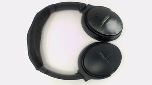 Bose QC 35 Series I 1 Black Wireless Headphones NO EAR PADS/RIPPLED HEADBAND