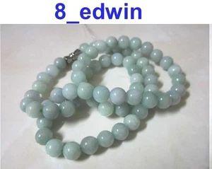 Stunning Natural Light Green / Light Gray Jadeite Necklace, A - Type (A12119-4) - Bild 1 von 4
