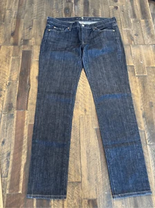 7 for allhumanity Roxanne Vaqueros Pierna Recta Talla 31 Denim Lavado Oscuro - Imagen 1 de 8
