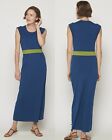 Tranquillo Maxi-Kleid Baumwolle (Bio) organic blau tailliert Dress Versa S19E10