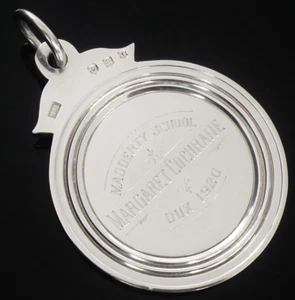 Large Cased Sterling Silver Madderty School DUX Medal, Hamilton & Inches 1920 - Picture 1 of 12