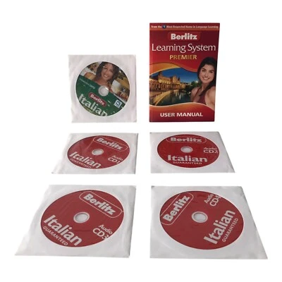 Berlitz Español Premier Hablar Italiano 30 Días 4 CD de Audio 1 Programa CD Manual Foto 1 de 4
