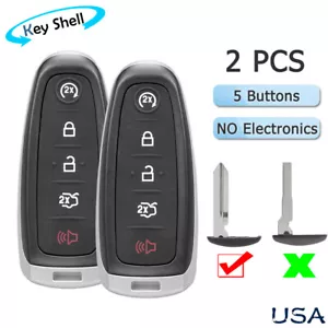2 For 2013 2014 2015 2016 Ford Taurus Smart Remote Key Fob Case Cover 164-R8092 - Picture 1 of 7