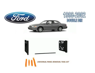 Ford Crown Victoria 1998-2002 doble din coche estéreo instalación tablero kit, juego de herramientas Foto 1 de 2