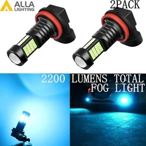 Alla Lighting 2x H11 H8 3030 36-LED Fog Light Driving Bulbs Lamps,Ice Blue 8000K - Picture 1 of 10