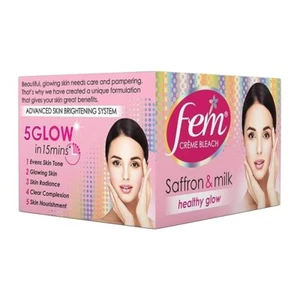 Dabur Fem Saffron & Milk Creme Bleach Healthy glow for Female - 24g - Picture 1 of 3