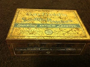 Vintage RARE Garfield's Seidlitz Powders Sparkling Antacid Laxative Medicine Tin - Bild 1 von 6