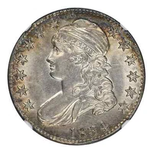 1834 Capped Bust Half Dollars NGC AU-58 - Picture 1 of 4