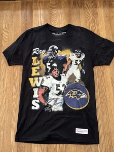 Mitchell & Ness Ray Lewis Baltimore Ravens T-Shirt Men's Small New Collage $46 - Picture 1 of 2