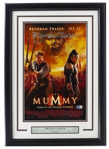 Brendan Fraser Signed Framed 11x17 The Mummy Poster Photo BAS - Picture 1 of 6