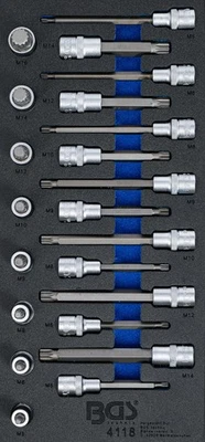 BGS Werkstattwageneinlage 1/3: Bit-Einsatz-Satz | Antrieb Innenvierkant 12,5 ... - Bild 1 von 2