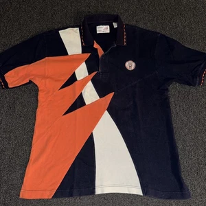 Vintage 90s Fighting Illini Shark Tooth Polo Shirt Chief Illiniwek UIUC Basketball - Bild 1 von 10