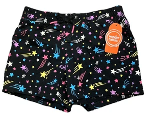 Wonder Nation Mädchen Shorts Gr. M 7-8 Pull On schwarz mit bunten Sternen Neu 5K91 - Bild 1 von 5