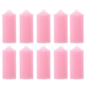 Rodillos rizadores de esponja para el cabello hágalo usted mismo herramienta de peinado para mujeres ropa para el cabello rosa 10 piezas - Imagen 1 de 11