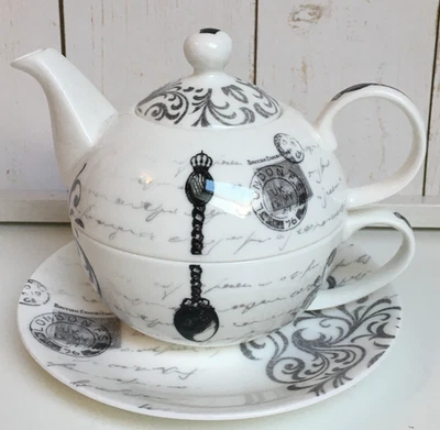PPD Tea For One Set Vintage Design Bone China Unbenutzt In Original Geschenkbox - Bild 1 von 4
