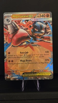 Pokémon TCG Mega Lucario EX 077/132 Double Rare Holo Mega Evolutions NM-M - Image 1 of 2